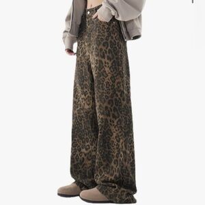Brand New Cheetah print wide leg pants